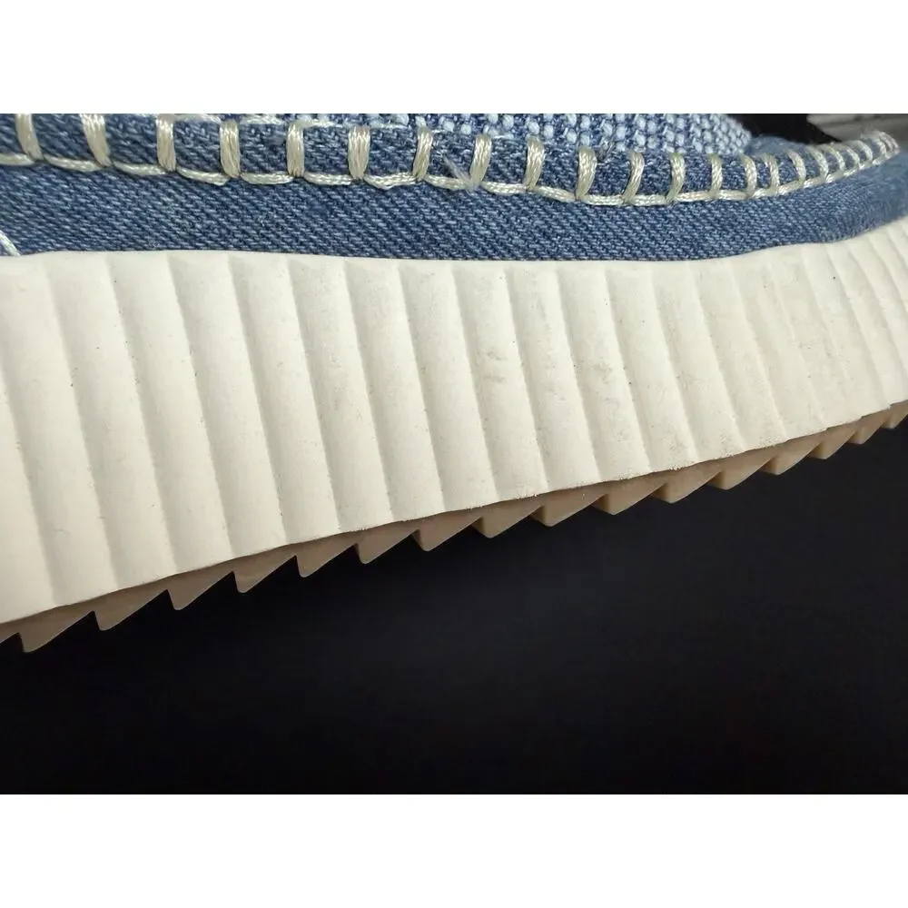 Dolce Vita Dolan Platform Sneakers Blue Denim Knit Colorway Women’s 11 MRSP $150